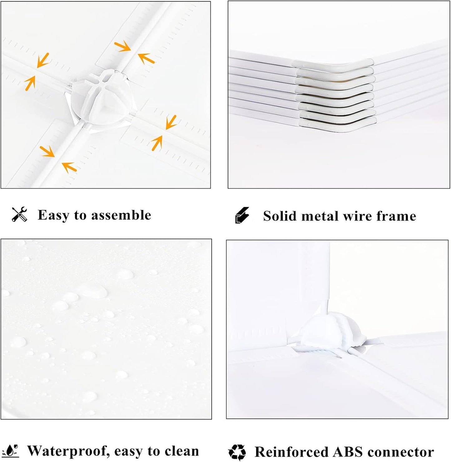 AWTATOS Cube Storage Organizer Storage 12 Cube Bookshelf DIY Plastic Closet Clothes Storage Shelves with Wooden Mallet, Stackable Storage Solution for Home, Bedroom, White