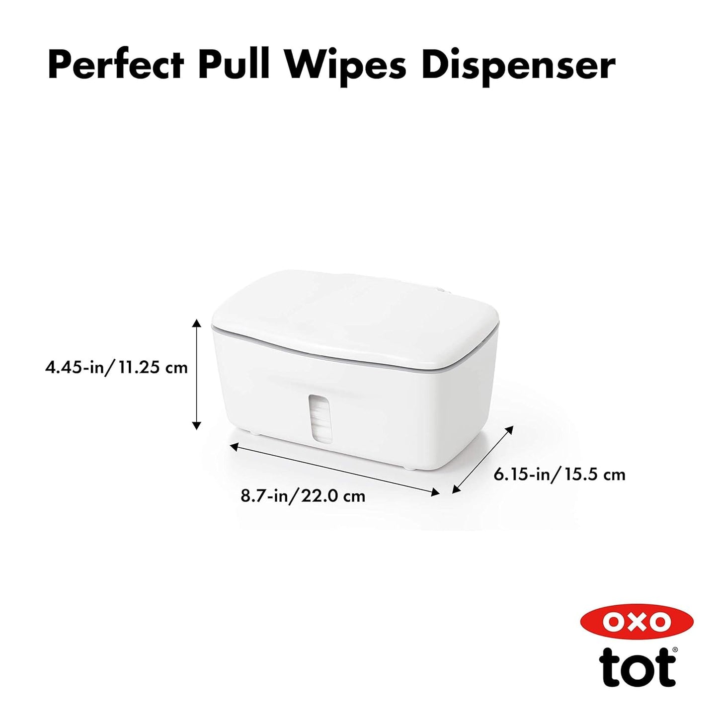 OXO Tot Perfect Pull Baby Wipes Dispenser – One-Handed Wipe Holder, Moisture-Sealed, Refillable