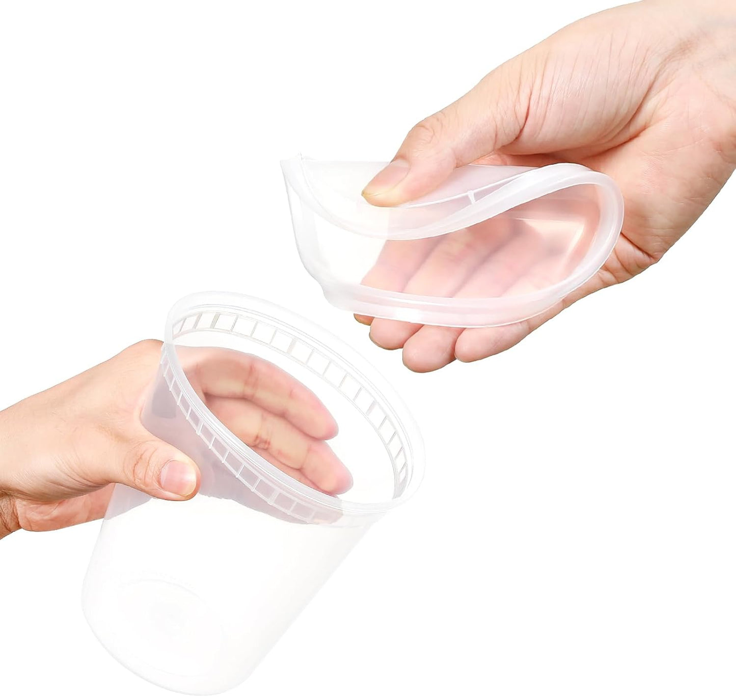 AOZITA 20 Sets 32 oz Plastic Deli Food Containers With Lids, Airtight Food Storage Containers, Freezer/Dishwasher/Microwave Safe, Soup Containers For Takeout Meal Prep Storage