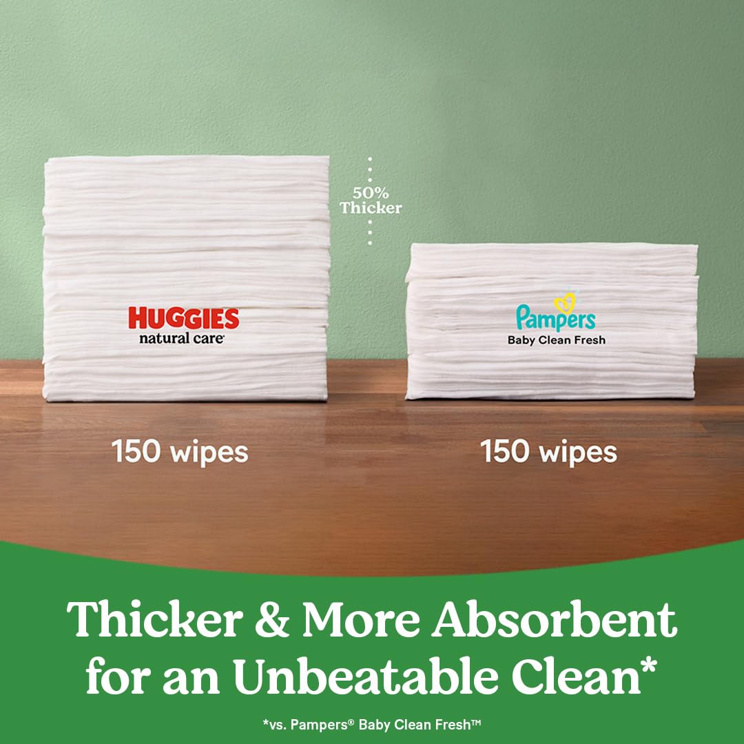 Huggies Natural Care Sensitive Baby Wipes – 768 Count (12 Flip-Top Packs), Unscented & Hypoallergenic