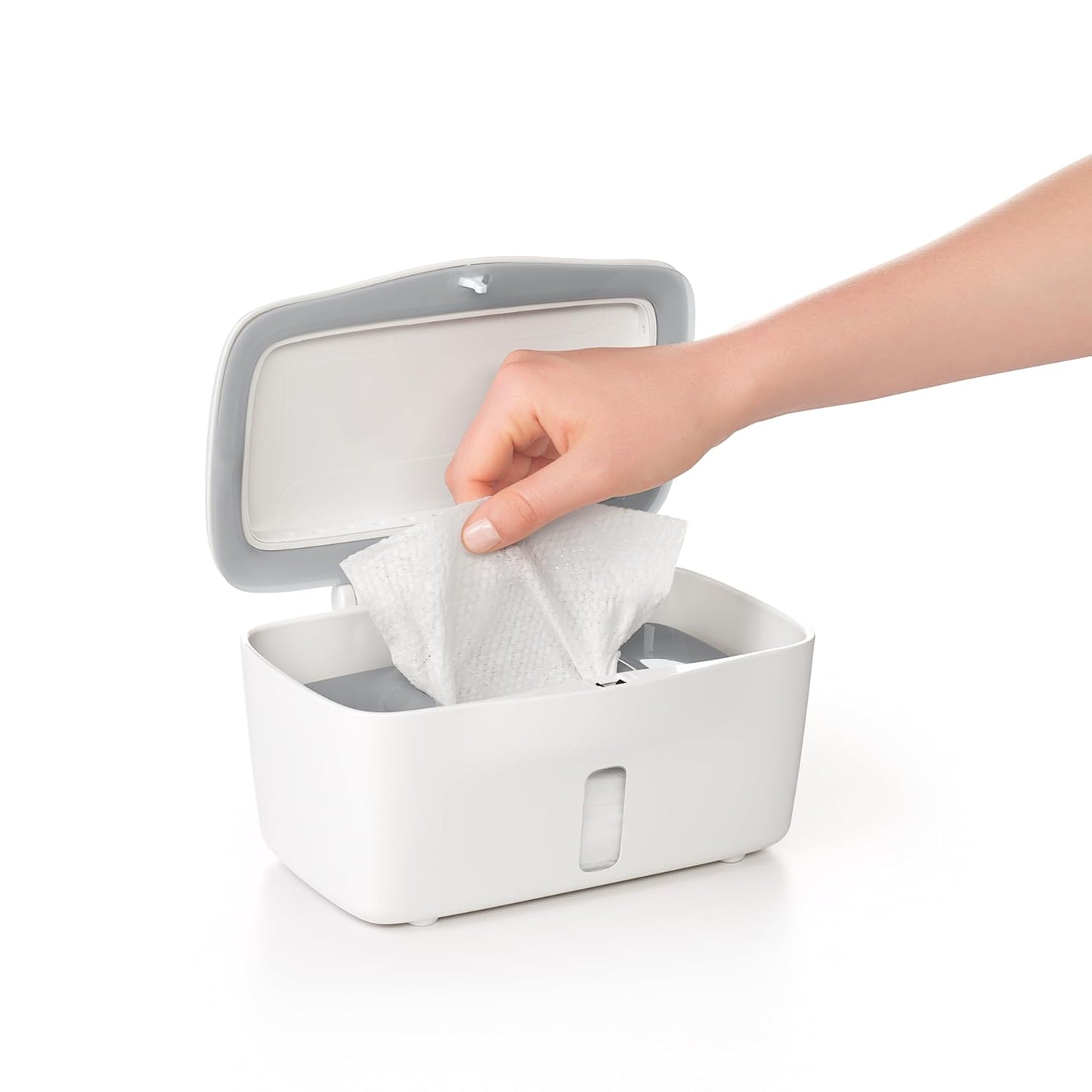 OXO Tot Perfect Pull Baby Wipes Dispenser – One-Handed Wipe Holder, Moisture-Sealed, Refillable