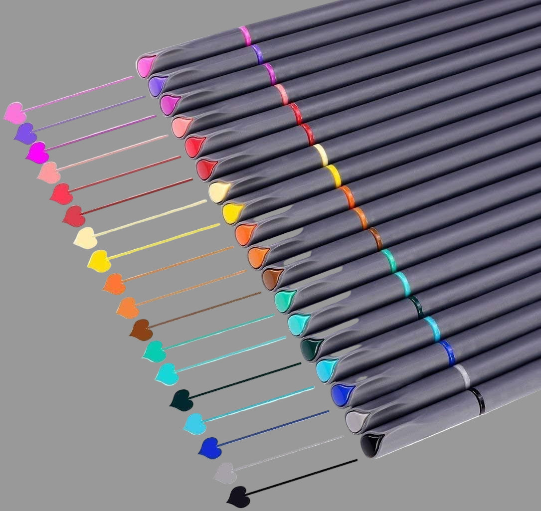 iBayam Journal Planner Pens Colored Pens, Office School Supplies, Fine Point Fineliner Drawing Art Markers for Bullet Journaling Scrapbooking Notebook Writing Note Taking Calendar Stationary, 18-Color