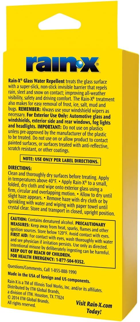 Rain-X 800002243 Glass Treatment, 7 oz. - Exterior Glass Treatment To Dramatically Improve Wet Weather Driving Visibility During All Weather Conditions