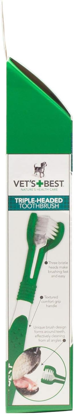 Vet's Best Dog Toothpaste & Dog Toothbrush, Dental Kit, Plaque Remover for Teeth, Whitens Teeth, Freshens Canine Breath, Veterinarian Formula, Finger Toothbrush Included