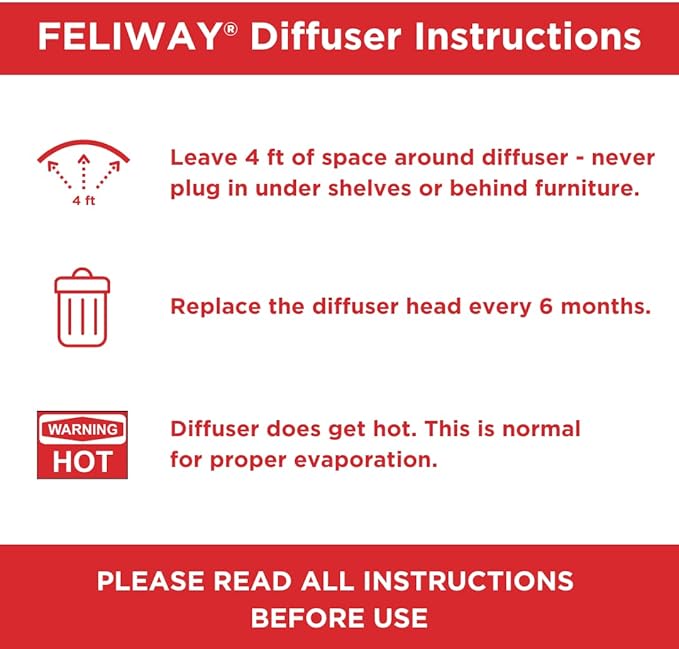 FELIWAY MultiCat 30 Day Cat Calming Refill for Pheromone Diffuser, 48ml - 1x 30 Day - Helps Reduce Conflicts and Signs of Tension in Multi-Cat Households