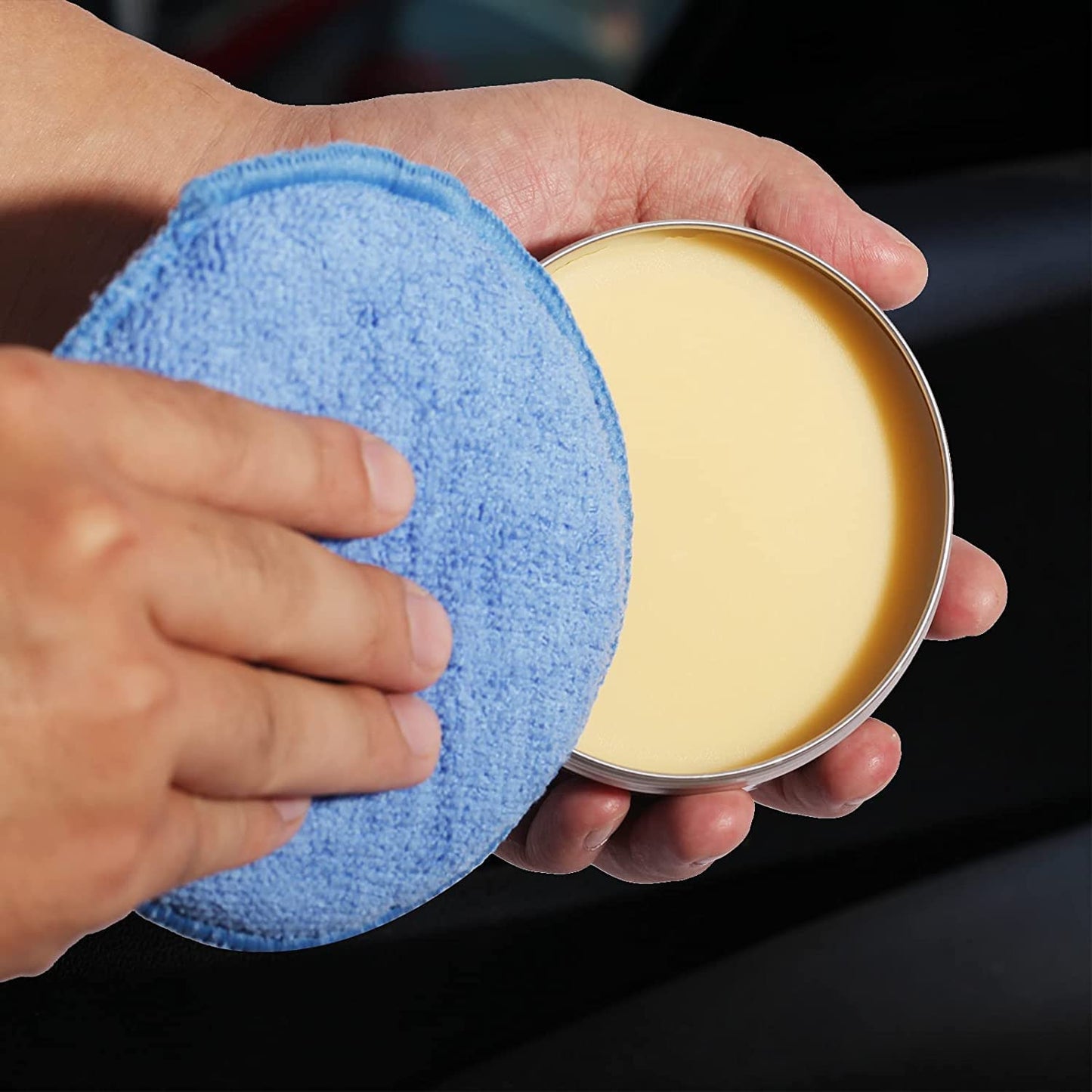 Microfiber Wax Applicator Pads, Car Wax Applicator, Buffing & Detail Polishing Foam Pads for Car Cleaning and Fine Polishing (5" Diameter, 6 Pack)…