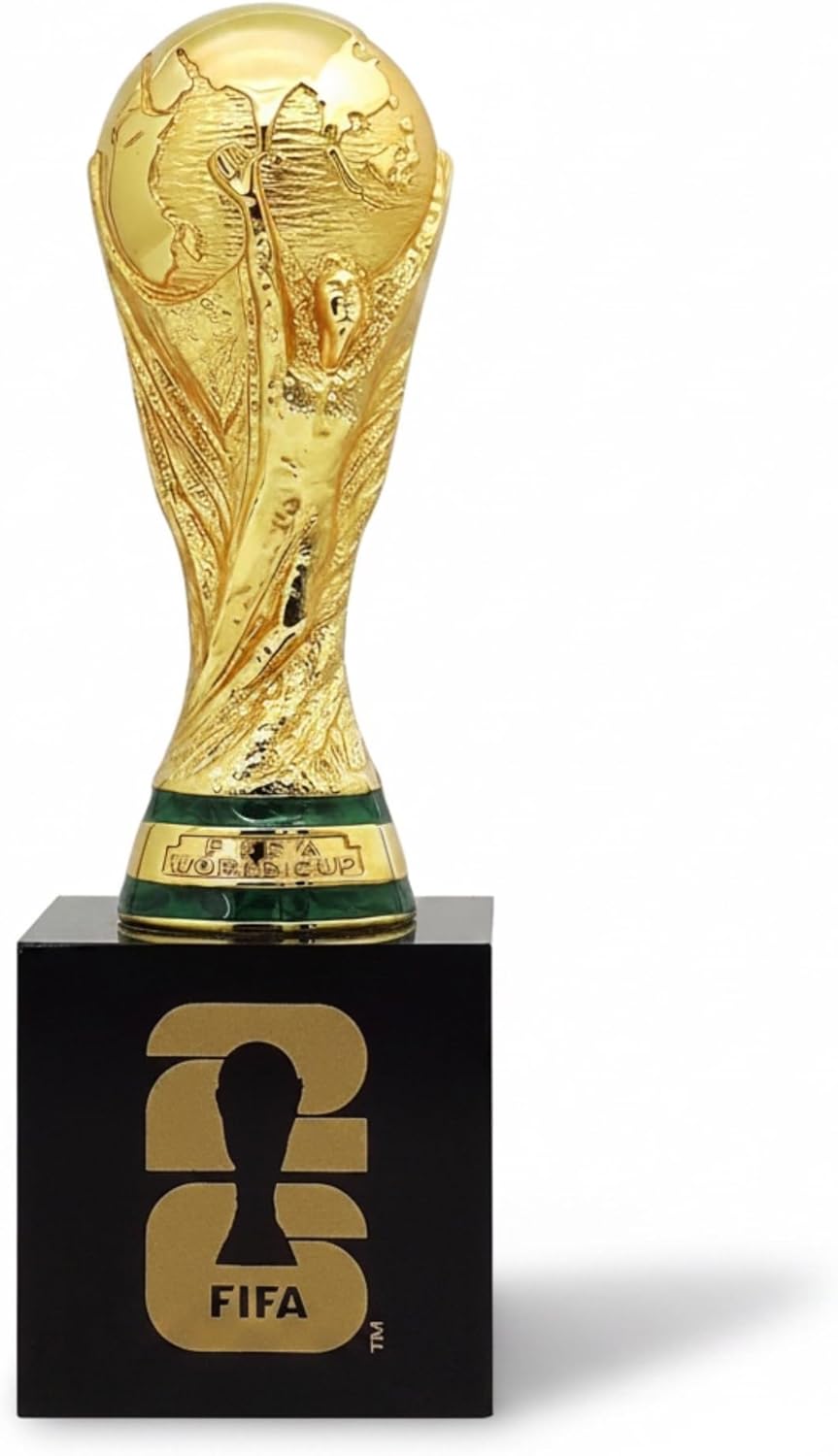 Official FIFA World Cup 2026 Edition - 4 Inch 3D Trophy w Acrylic Base - Timeless Collector’s Item Premium Zinc Alloy - FIFA World Cup Trophy Replica Perfect for Desk, Man Cave, Football Memorabilia