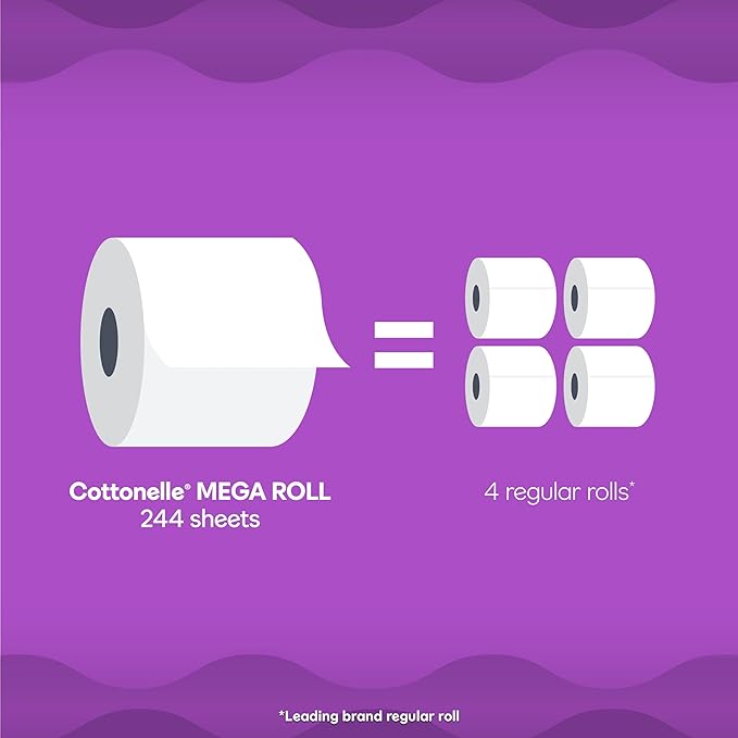 Cottonelle Ultra Comfort Toilet Paper, Strong Toilet Tissue, 9 Mega Rolls