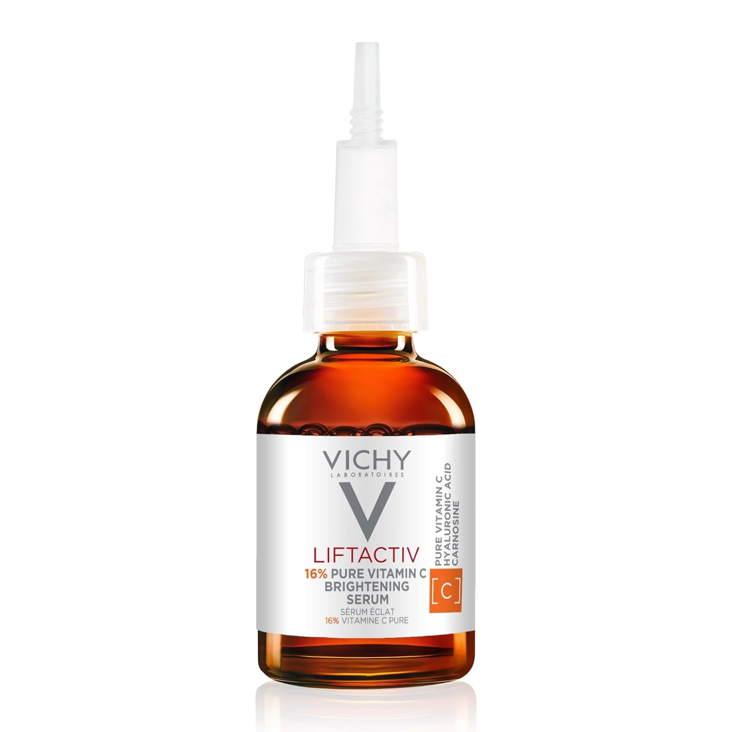 Vichy LiftActiv Vitamin C Serum For Face, Brightening Serum With Pure Vitamin C + Hyaluronic Acid + Vitamin E, Reduces Fine Lines, Smooths Skin Texture, Improves Radiance, Anti Aging