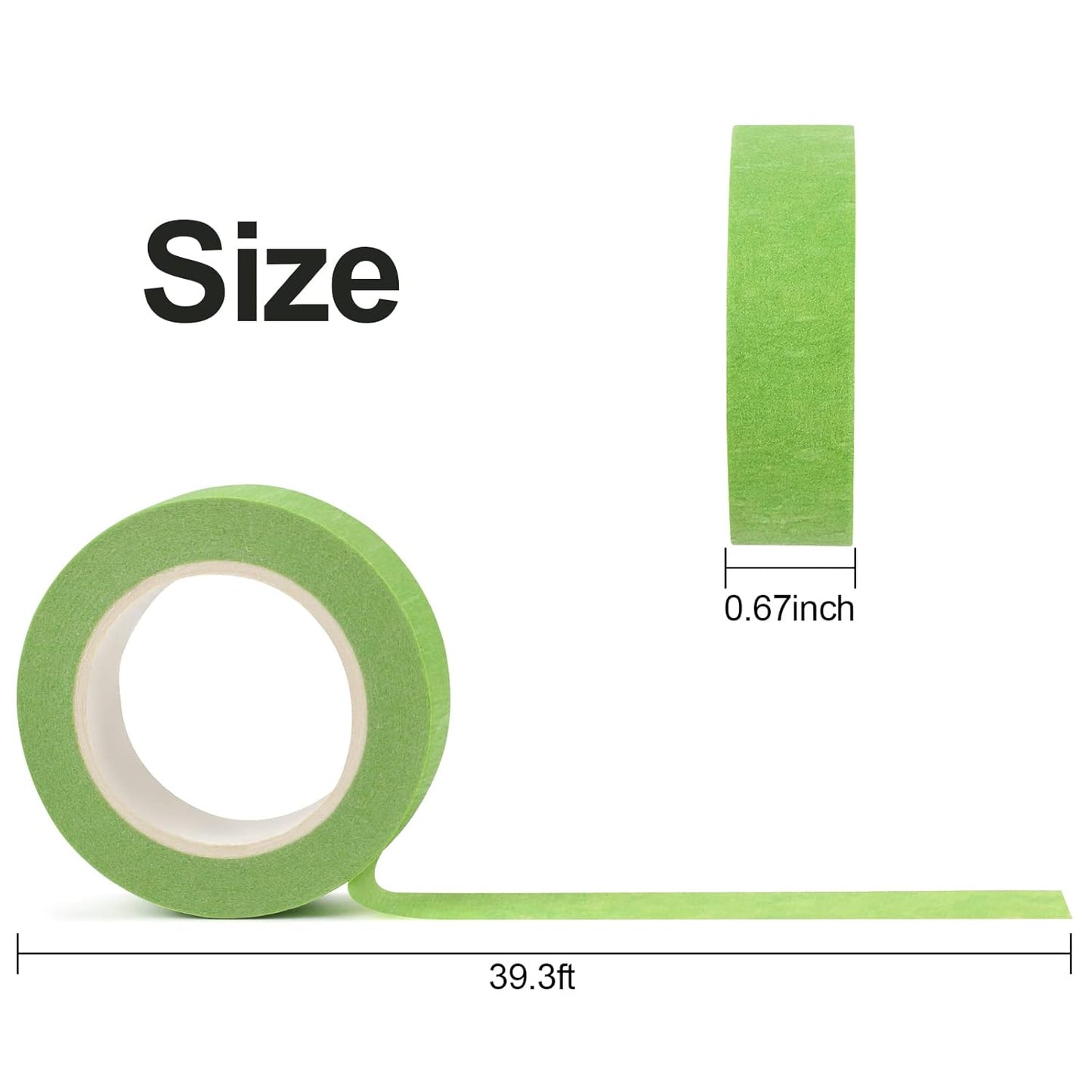 Guirnd 12PCS Colored Masking Tape, Kids Art Supplies, DIY Craft Tape, Colored Tape Rolls, Colored Painters Tape, 1.7cm x 12m (2/3In x 13Yards)