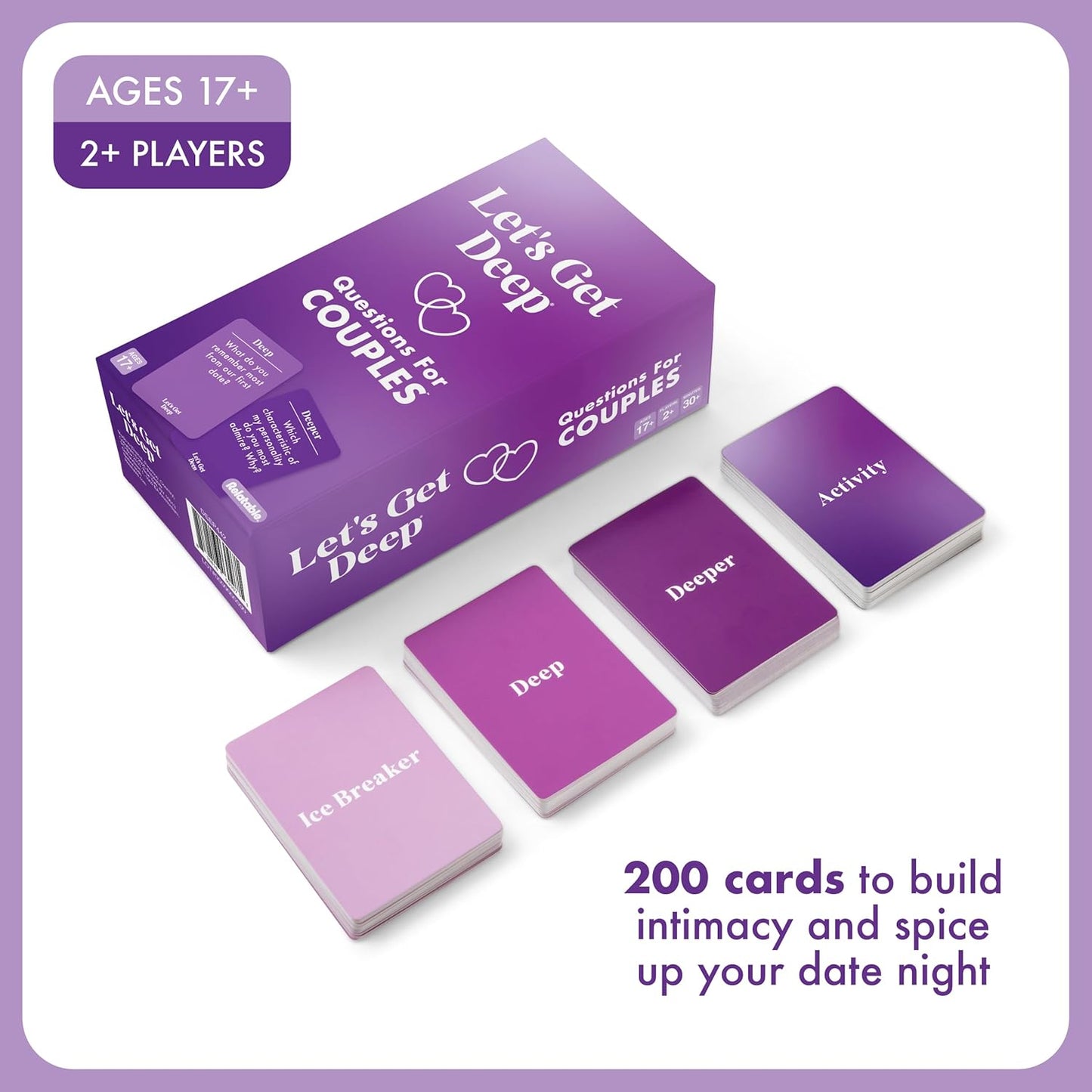 WHAT DO YOU MEME? Let’s Get Deep by Relatable – Valentine’s Day Couples Game, Intimacy Card Game with 200 Questions, Perfect for Date Nights, Girlfriend Gifts & Meaningful Couples Gifts