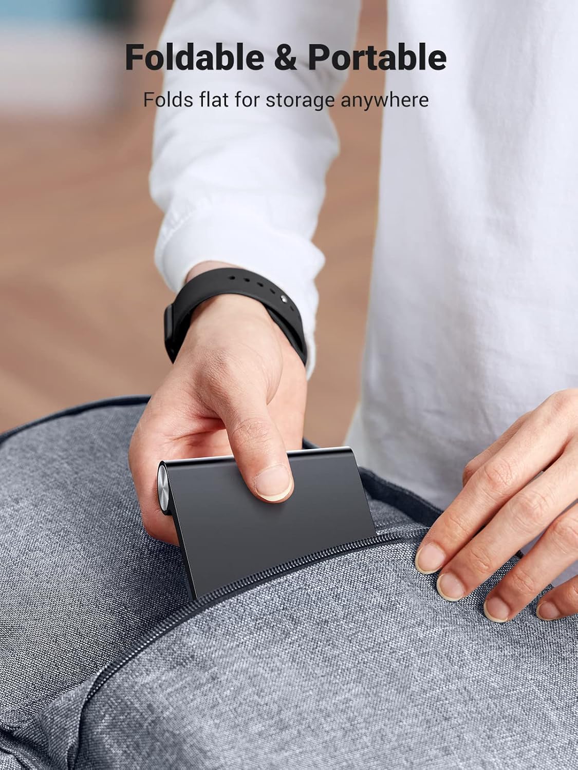 UGREEN Cell Phone Stand Holder for Desk Adjustable Compatible with iPhone 13 12 Pro Max 11 SE XS XR 8 Plus 6 7 Galaxy Note20 S20 S10 S9 S8 Foldable Black