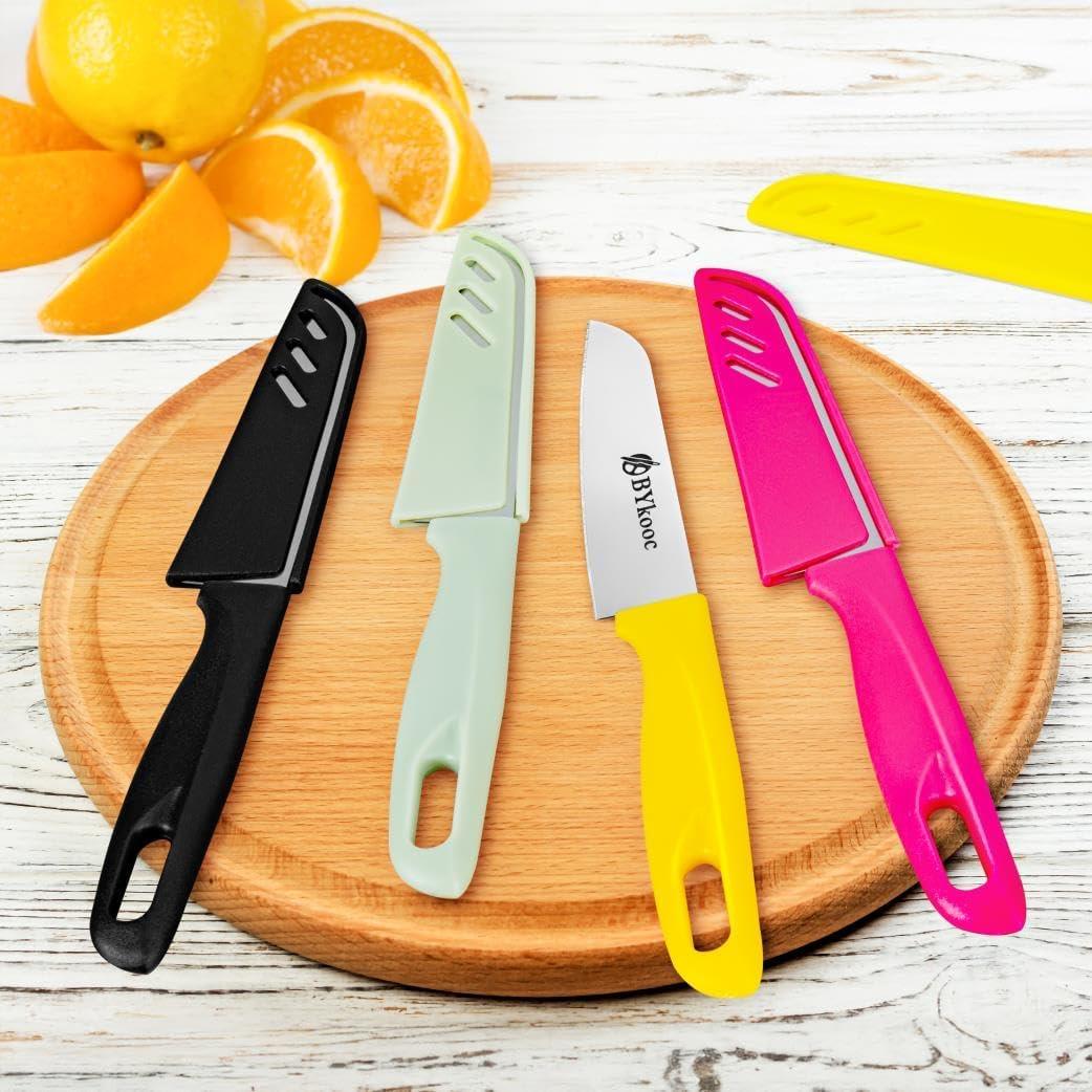 8-Piece Paring Knife Set – German Steel with Sheaths & Ergonomic Handles - Cart Shape