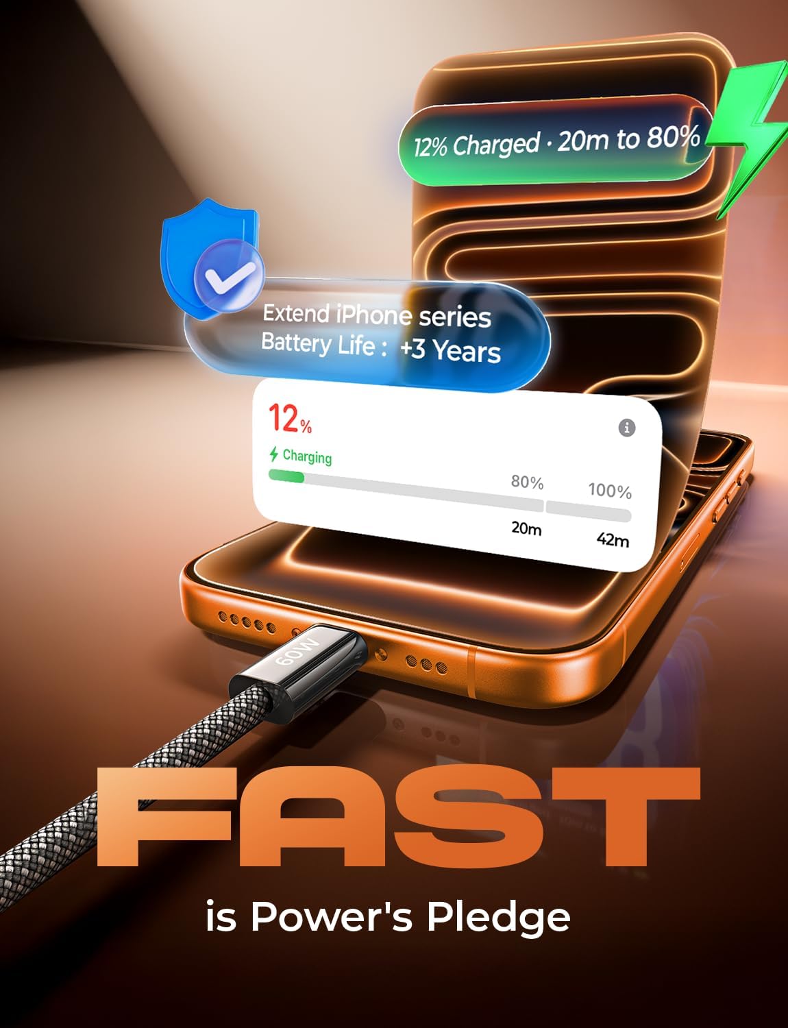 LISEN USB C to USB C Cable, 5-Pack [3.3/3.3/6.6/6.6/10FT] for iPhone 17 Charger Cord, 60W C to C Cable Fast Charging for iPad, iPhone 17 Air 16 15 Pro Max, Samsung Z Flip 7/S25/S24 USBC to USBC Cable