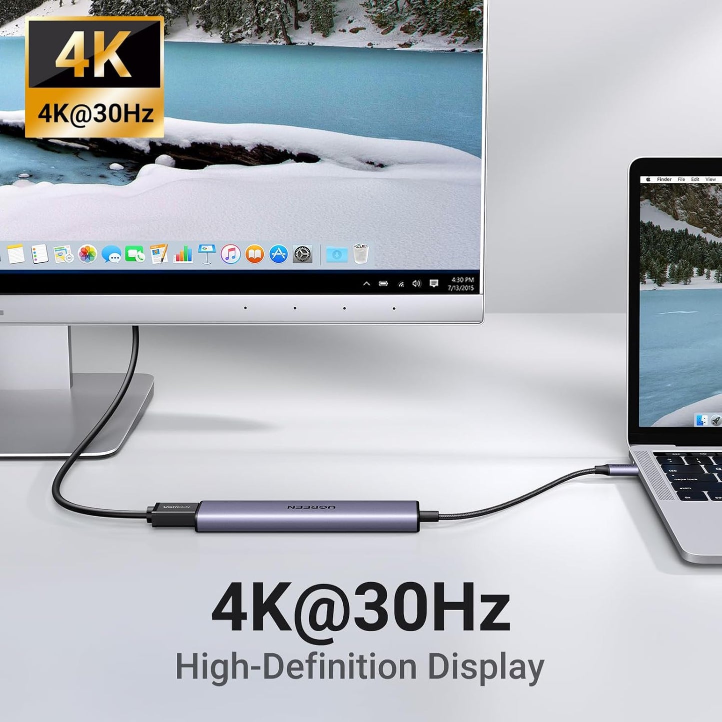 UGREEN Revodok 105 USB C Hub 5 in 1 Multiport Adapter 4K HDMI, 100W Power Delivery, 3 USB-A Data Ports, USB C Dongle for MacBook Pro/Air, iPad Pro, iMac, iPhone 16 Pro/Pro Max, XPS, Thinkpad