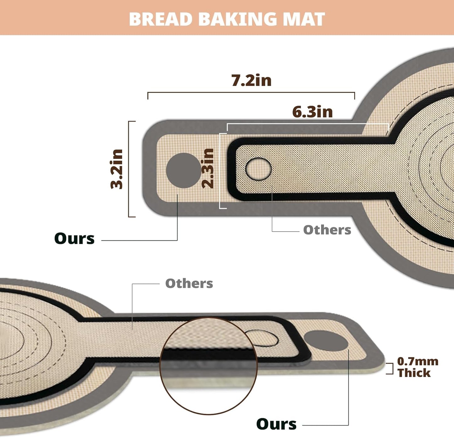 Silicone Bread Sling for Dutch Oven, 2 PCS Non-Stick & Easy Clean Reusable Sourdough Mat, Sourdough Bread Baking Supplies, Tools ＆ Accessories
