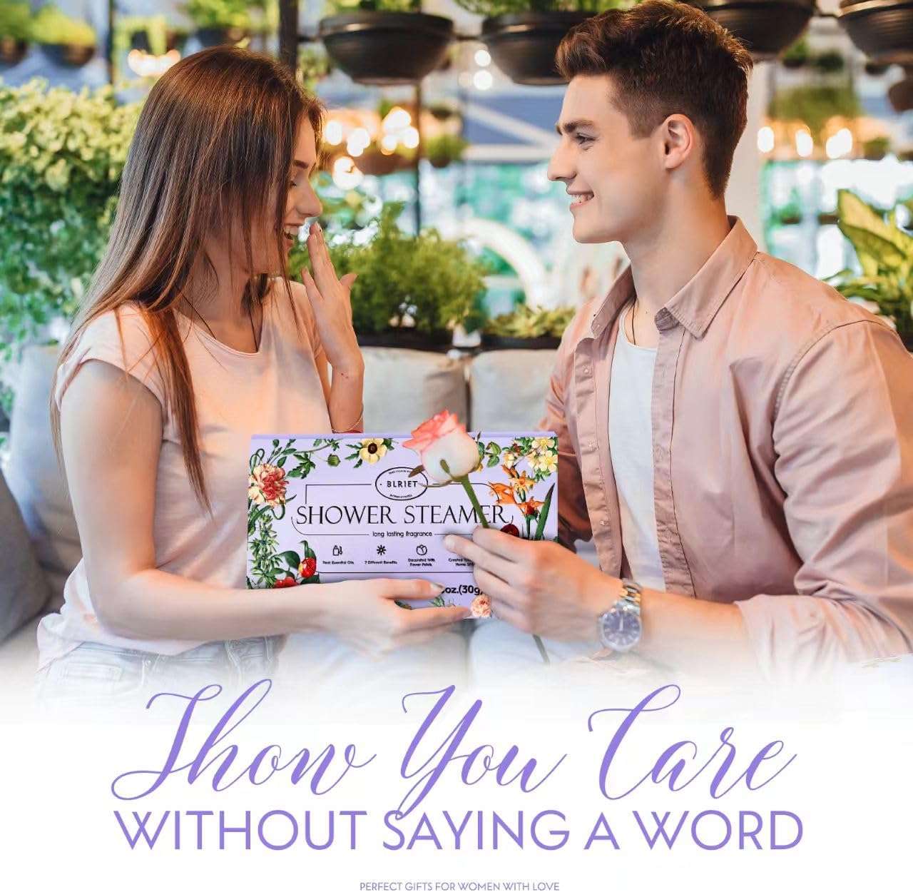 Shower Steamers Aromatherapy Blriet, Gifts for Women, Teen Girls, Wife, Her, Mom, Valentines Day Gifts Birthday Galentines Decoration Travel Essentials Self Care Home Spa Relaxation - 8 Pack