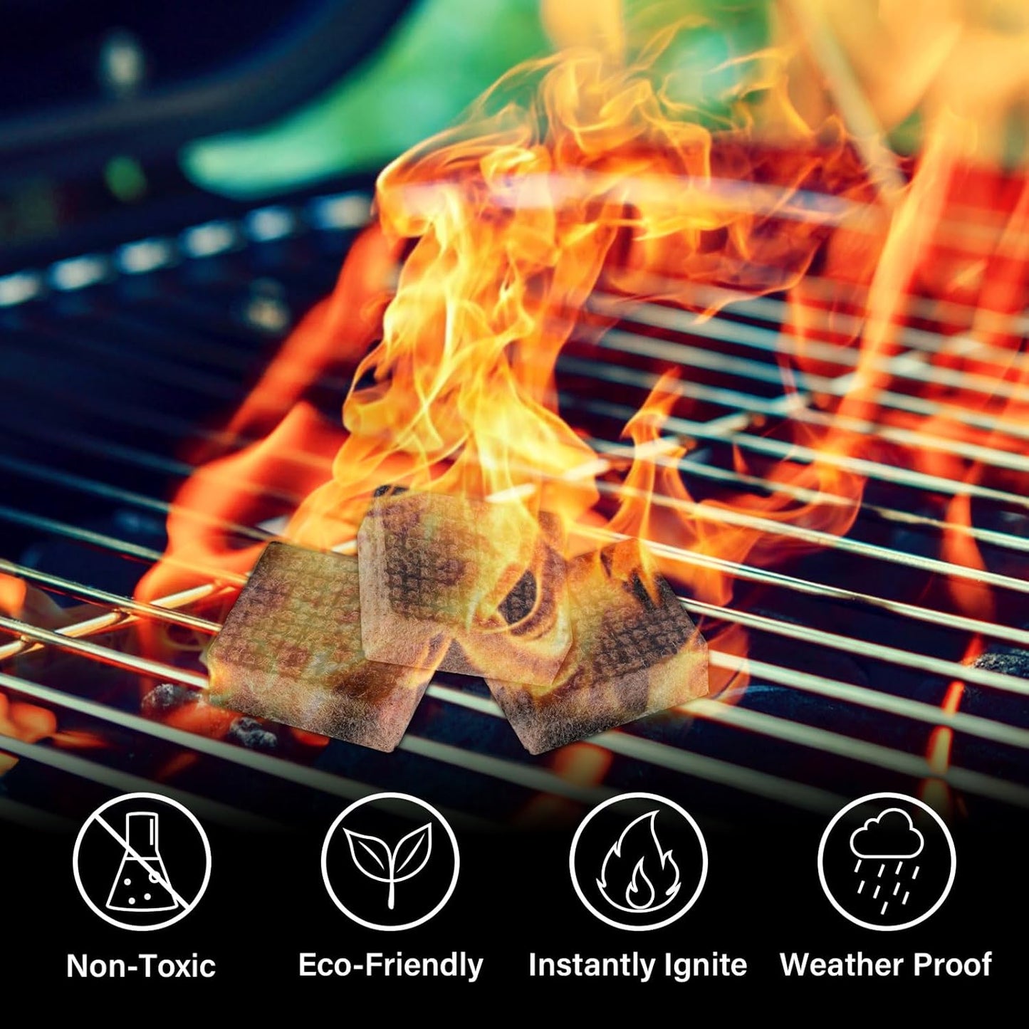 HGD Fire Starter, Natural Fire Starters for BBQ, Campfire, Fireplace, Charcoal, Wood Stove, Chimney, Fire Pit, Grill, Smoker, Indoor Outdoor Use