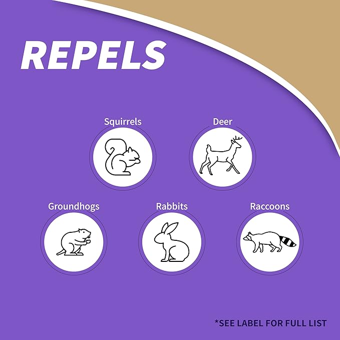 Bonide Repels-All Animal Repellent Granules, 3 lbs. Ready-to-Use Deer & Rabbit Repellent, Deter Pests from Lawn & Garden - Cart Shape