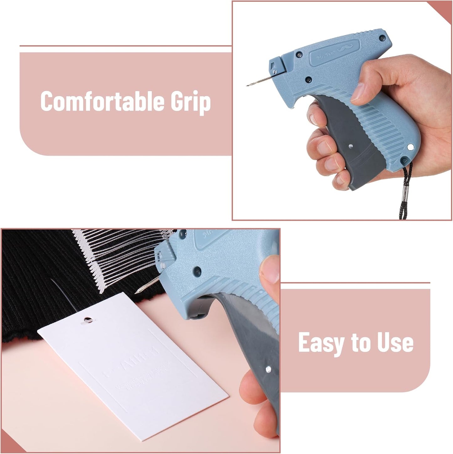 Mr. Pen - Price Tagging Gun, Hangtag Attacher with 1000 Barbs and 5 Needles, for Retail Stores, Garage Yard Sales