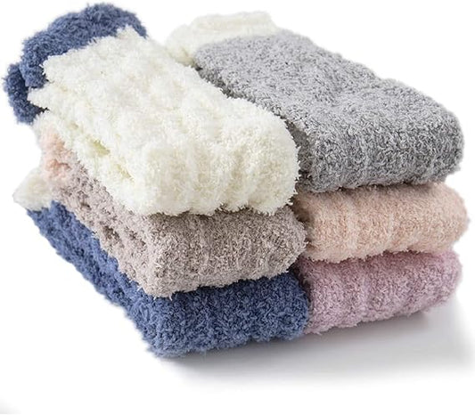 TEHOOK Warm & Cozy Valentines Gifts for Women, Fluffy Fuzzy Plush Sleeping Slipper Socks - Soft Warm Fabric