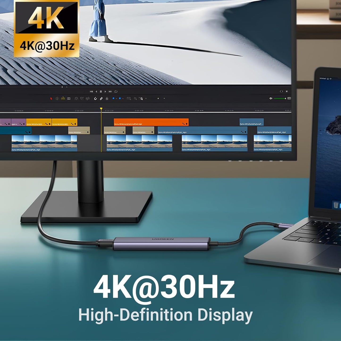 UGREEN Revodok 105 USB C Hub 5 in 1 Multiport Adapter 4K HDMI, 100W Power Delivery, 3 USB-A Data Ports, USB C Dongle for MacBook Pro/Air, iPad Pro, iMac, iPhone 16 Pro/Pro Max, XPS, Thinkpad
