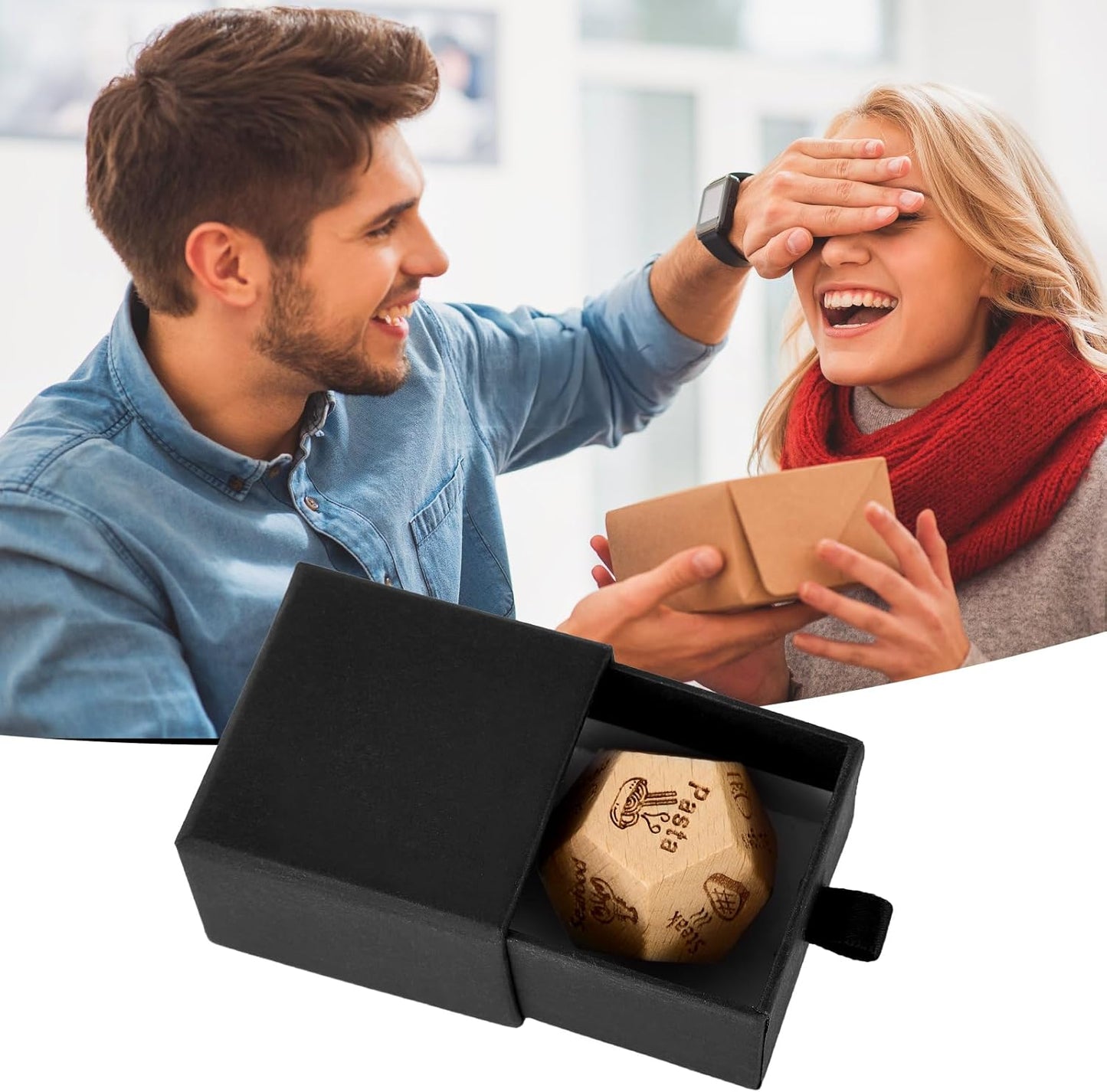 Valentines Day Gifts for Him Her, Stocking Stuffers for Men Women Adults, Anniversary Birthday Gifts for Men Women, Date Night Food Dice