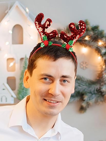 Christmas Headbands and Costume Headwear, Xmas Santa Christmas Accessories Decorations Party Favors for Women