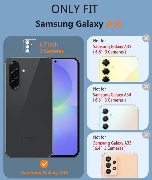FNTCASE for Samsung Galaxy A16-5G Case: Dual Layer Protective Heavy Duty Cell Phone Cover with Non Slip Textured Back - Shockproof Rugged Military Grade Drop Protection Bumper Tough Black
