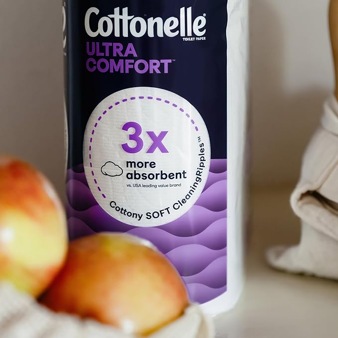 Cottonelle Ultra Comfort Toilet Paper, Strong Toilet Tissue, 9 Mega Rolls