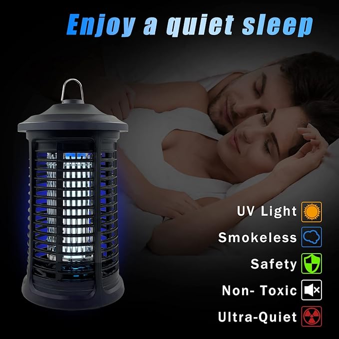 Electric Bug Zapper Indoor/Outdoor, 4200V High Powered Mosquito Zappers Killer, Waterproof Insect Fly Swatter Zapper Mosquito Trap Outdoor, Fly Traps, Insect Killer for Home,Garden,Backyard, Camping - Cart Shape