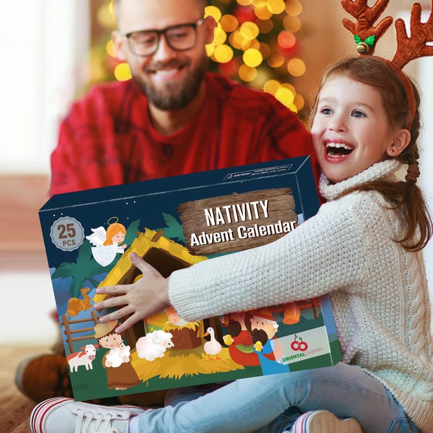 Advent Calendar 2025-25 Days of Christmas Nativity Scene Set - Countdown to for Kids Boys Girls Children Toddler Teens Indoor Toy