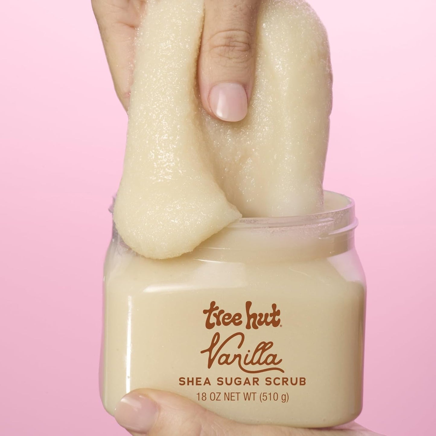 Tree Hut Vanilla Shea Sugar Scrub, Exfoliating & Hydrating Body Scrub with Shea Butter & Essential Oils, Smooth Skin, For All Skin Types, Vegan, 18 oz