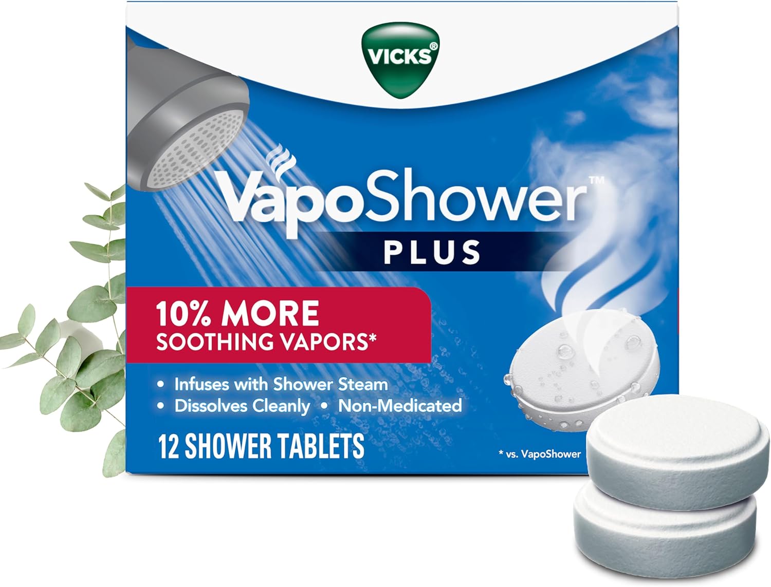 Vicks, VapoShower Plus, Shower Steamers, Eucalyptus Shower Steamer & M ...