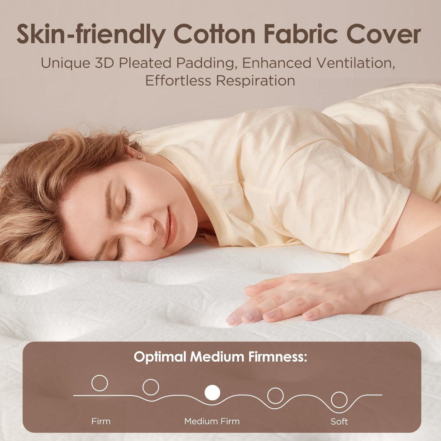 King Size Mattress 12 Inch - Medium Firm Hybrid Memory Foam Mattress with Individual Pocket Springs for Pressure Relief & Motion lsolation, CertiPUR-US Certified, Fiberglass-Free, 80" x 76"