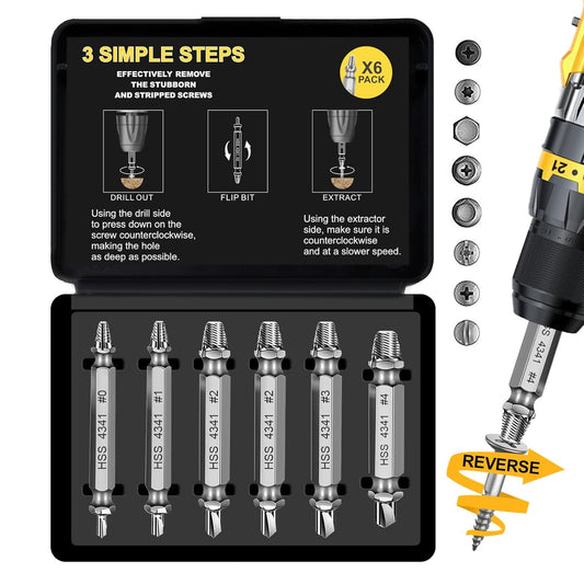 Fathers Day Dad Gifts for Husband from Daughter Son - Screw Extractor Set - Tools Gadgets for Men Bolt Extractor Kit - Birthday Christmas Stocking Stuffers for Men Him Boyfriend