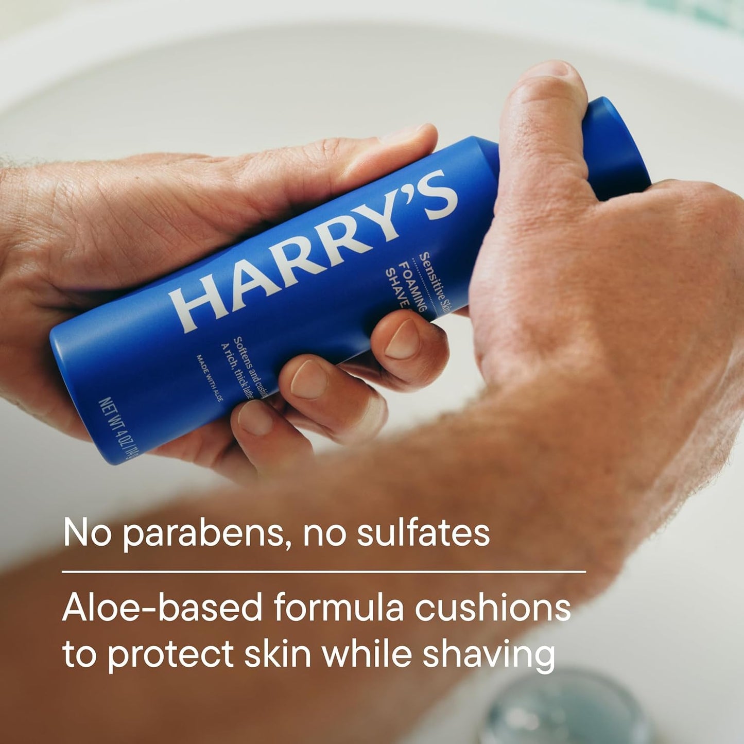 Harry's Original Shaving Kit for Men - 6 Razor Blade Refills, Foaming Shave Gel - German Engineered