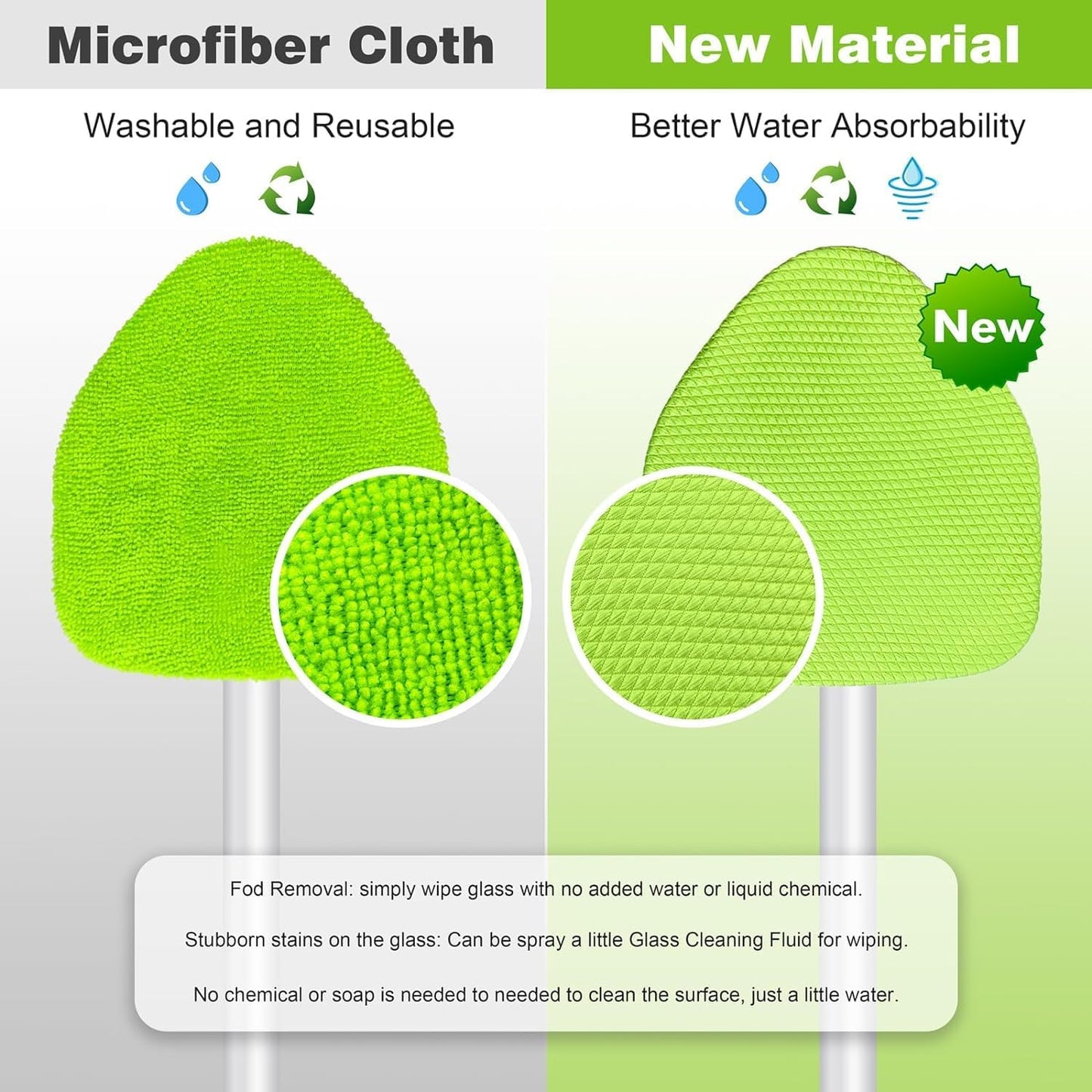 XINDELL 29-inch Windshield Cleaner Tool – Upgrade Large Head Car Interior&Exterior Window Cleaning Kit with Extendable Handle & 4 Microfiber Pads, Auto Wiper Brush for Car, Trucks, SUVs, RVs & Home