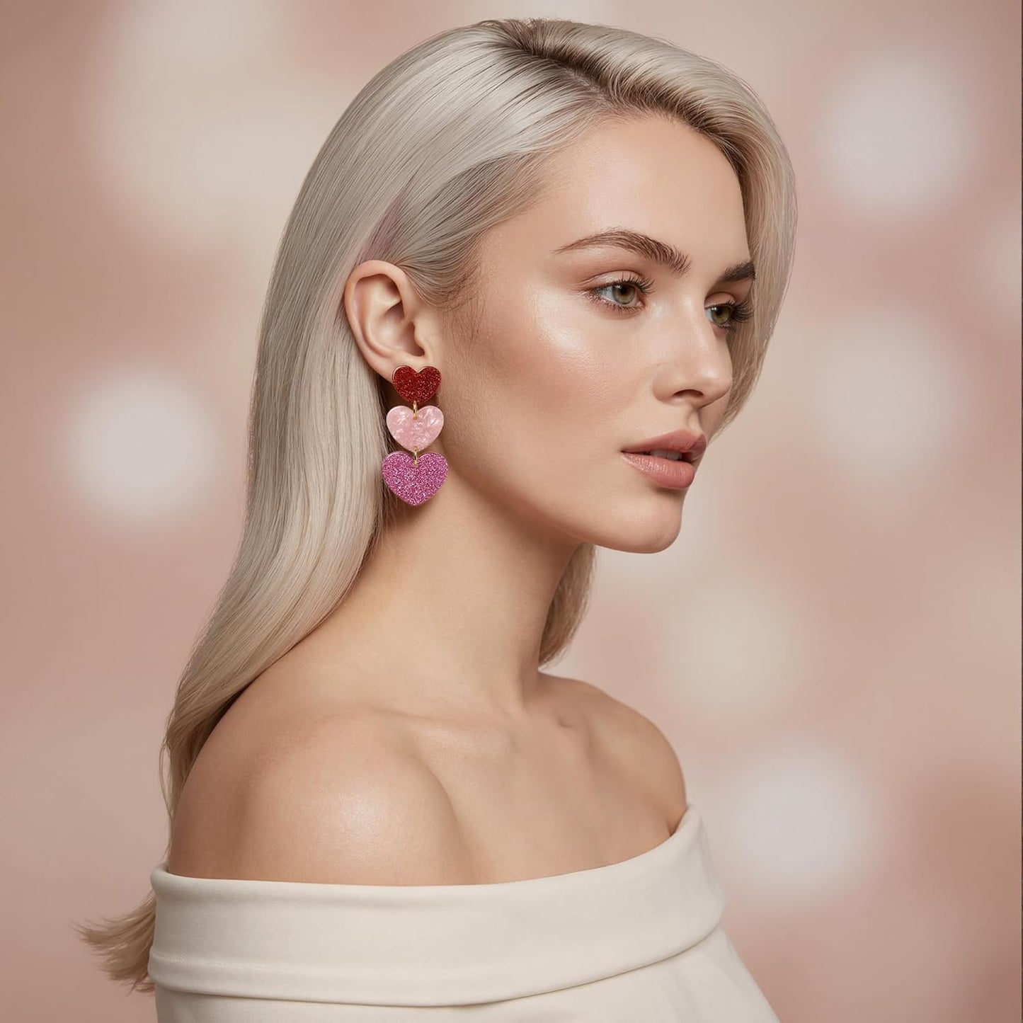 Valentines Day Outfit Women - Heart Earrings for Her | Valentines Day Gifts for Her Girls - Valentines Shirts Dress Pajamas | Valentine Decorations Decor Party Supplies