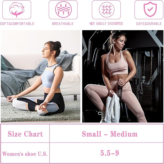 Grip Pilates Socks Non Slip Athletic Yoga Socks with Grips for Women Grippy socks for Hospital Workout Barre