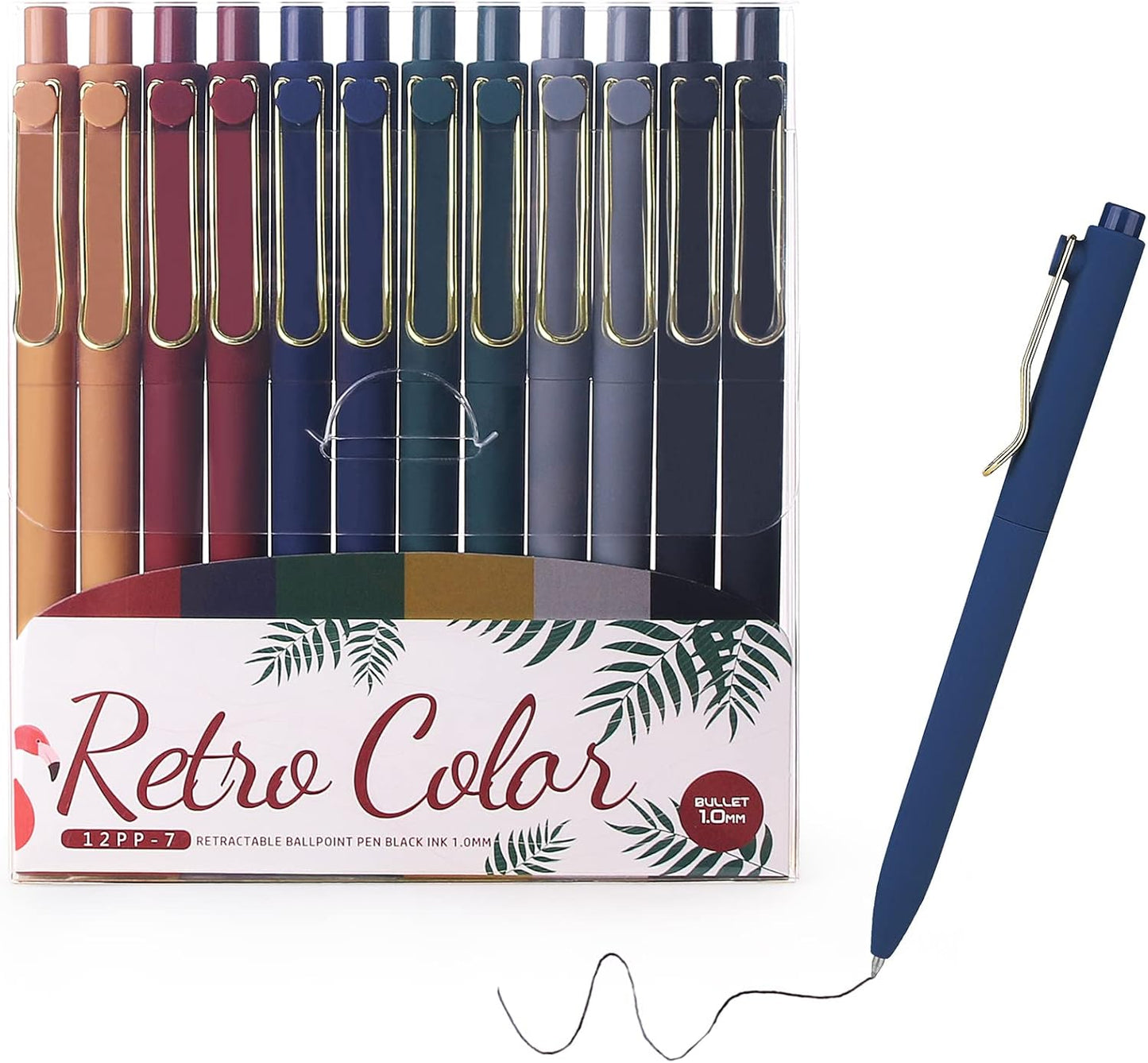 WY WENYUAN Ballpoint Pens, Pens Fine Point Smooth Writing, Nice Teacher Pens For Journaling, Black Ink 1.0 Mm Office Desk Accessories, Aesthetic Gift School Office Supplies For Note Taking