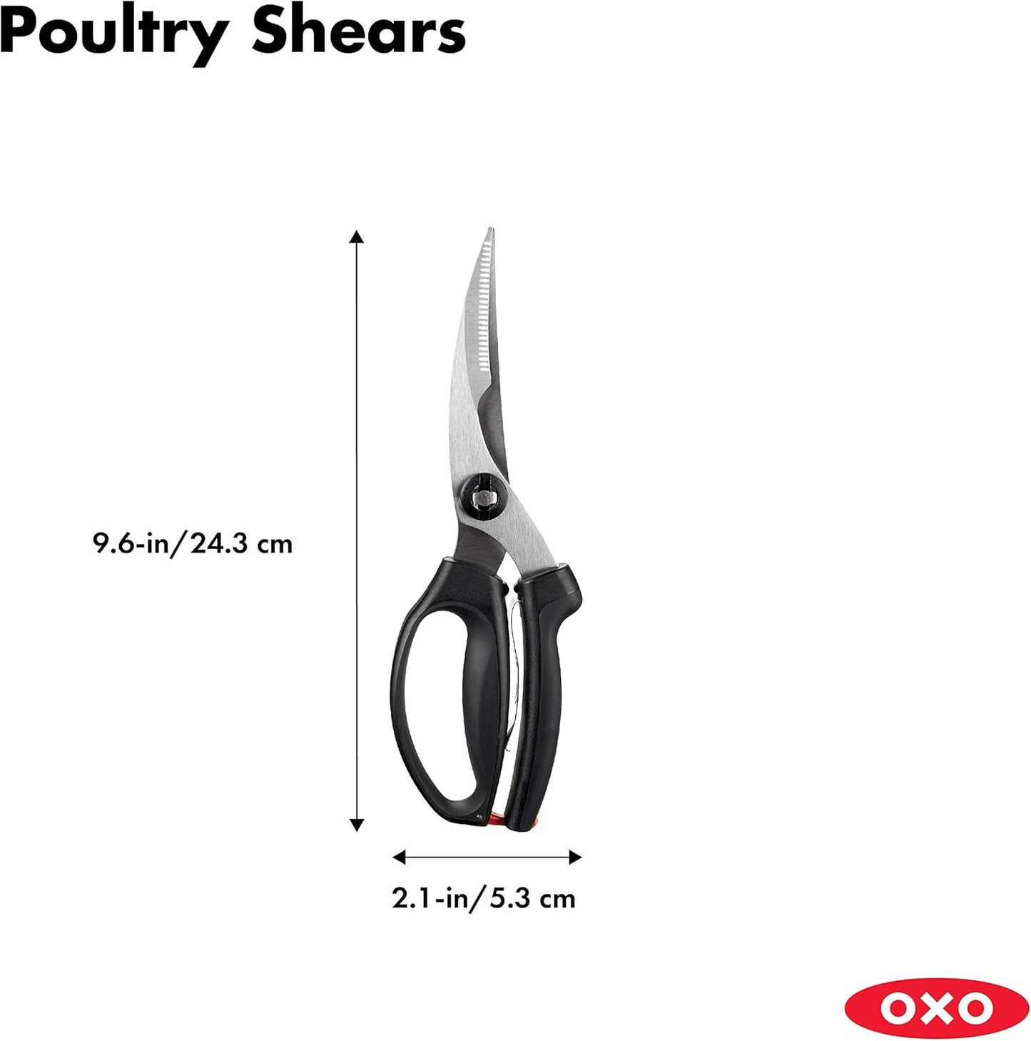 OXO Good Grips Spring-Loaded Poultry Shears, Black