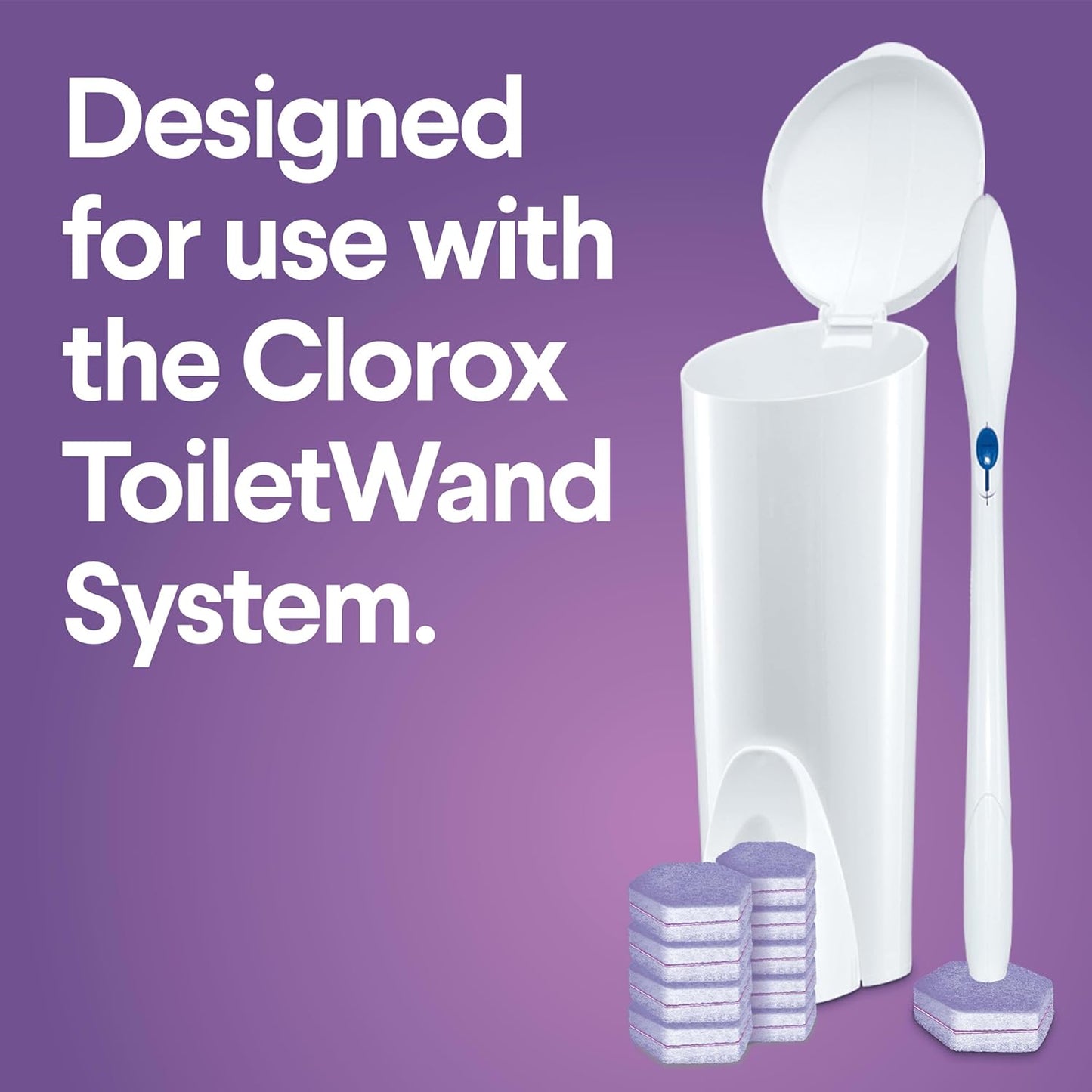 CLOROX Scentiva ToiletWand Refills, Lavender and Jasmine, Dorm Room Essentials, 10 Count