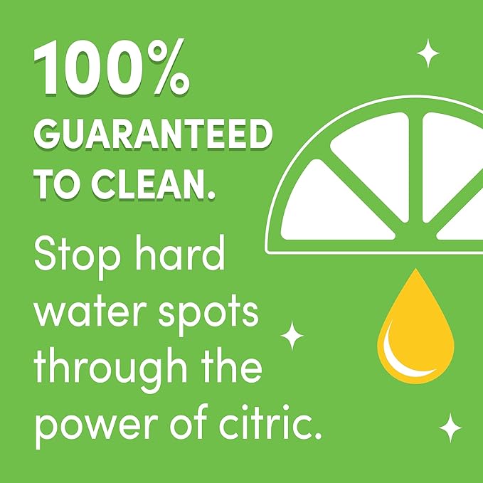 Lemi Shine Dish Detergent Booster, Hard Water Stain Remover, Multi-Use Citric Acid Cleaner 24 oz, Pack of 2