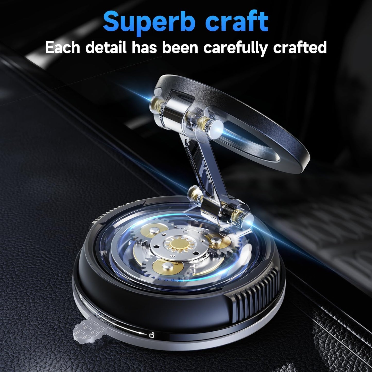 ANDERY Car Phone Holder for Magsafe [78+LBS Strongest Suction & 2400gf Magnetic] 360° Adjustable Car Phone Mount, Phone Holders for Your Car for iPhone 17 Pro Max 16 15 14 13 12 Air Plus, Carbon Fiber