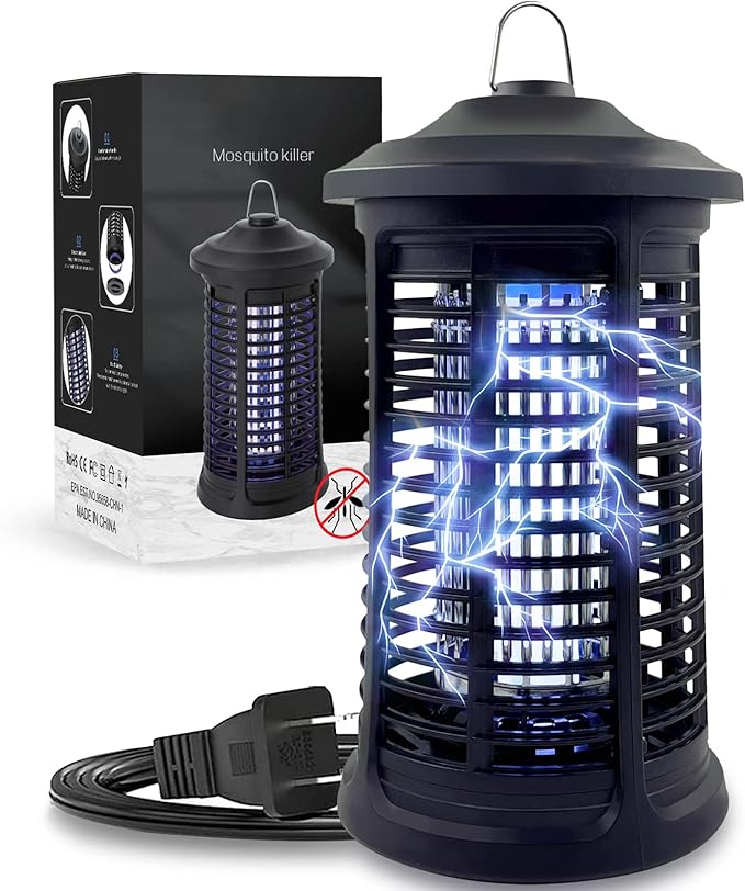 Electric Bug Zapper Indoor/Outdoor, 4200V High Powered Mosquito Zappers Killer, Waterproof Insect Fly Swatter Zapper Mosquito Trap Outdoor, Fly Traps, Insect Killer for Home,Garden,Backyard, Camping - Cart Shape