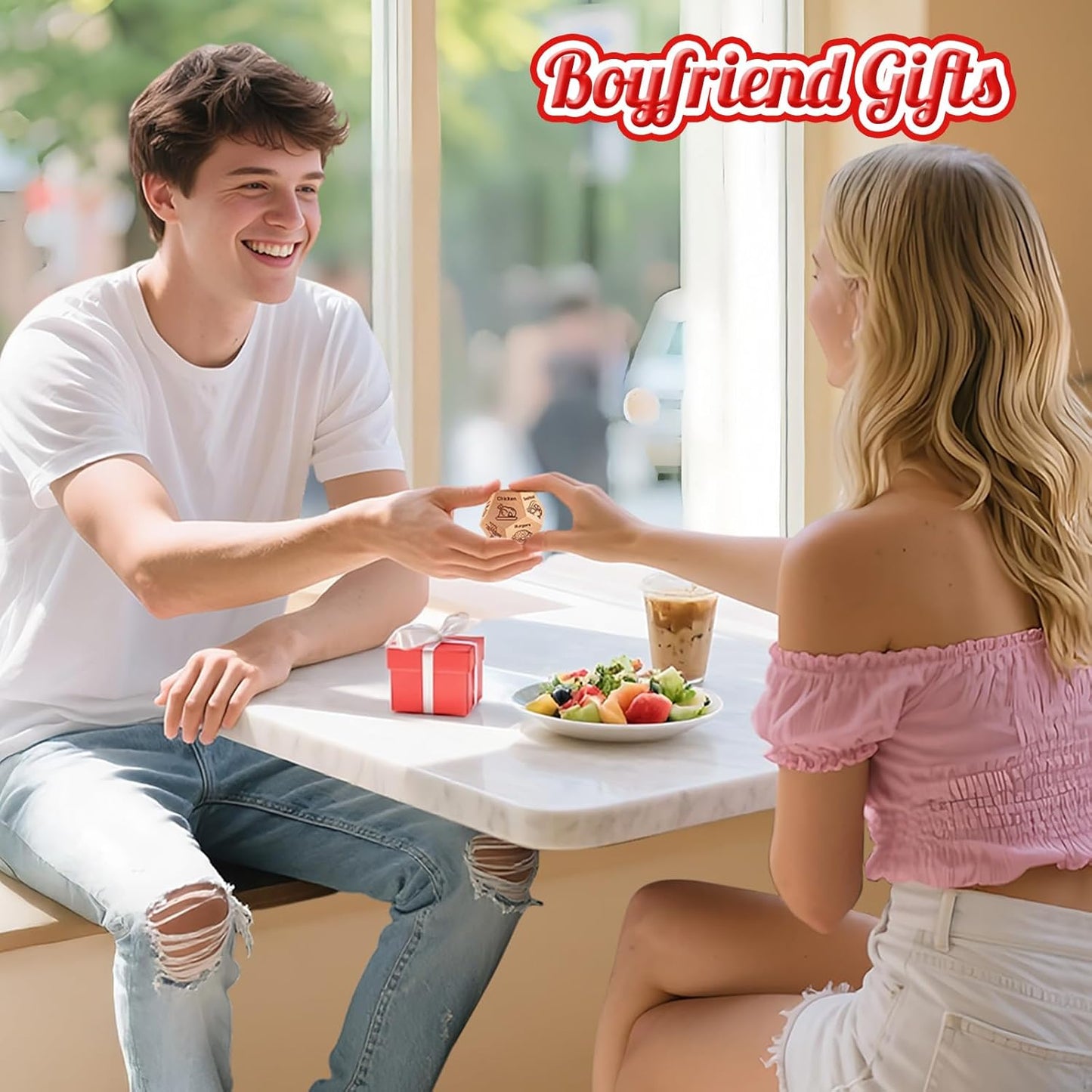 Valentines Day Gifts for Him Her, Winzwon Date Night Food Decision Dice, Anniversary Birthday Wedding Couples Gifts for Men Women Boyfriend Girlfriend, Fathers Day Christmas Stocking Stuffers