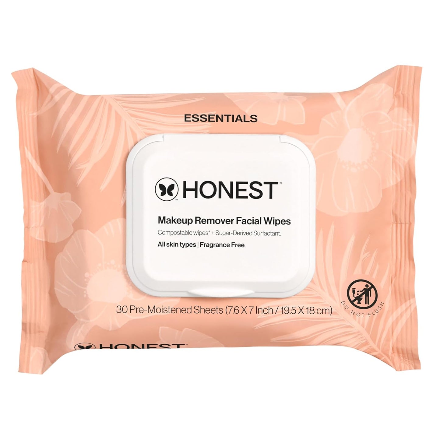 Honest Beauty Fragrance Free Cleansing Makeup Remover Facial Wipes | Plant Based, Hypoallergenic, Gentle for Sensitive Skin | 90 Count