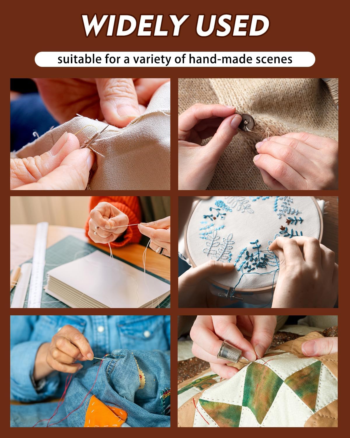 BAGERLA Heavy Duty Sewing Kit, Needle and Thread Kit with Upholstery Thread Needles Sewing Awl Seam Ripper for Car Seats Carpets Shoes Backpacks DIY Crafting