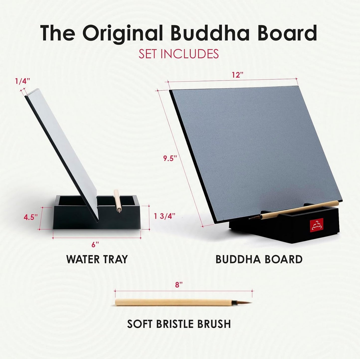 Buddha Board – The Original Water Painting Board for Mindfulness & Creativity – Unique Gift for Artists, Adults & Kids – Mess-Free Zen Art Supplies